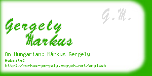 gergely markus business card